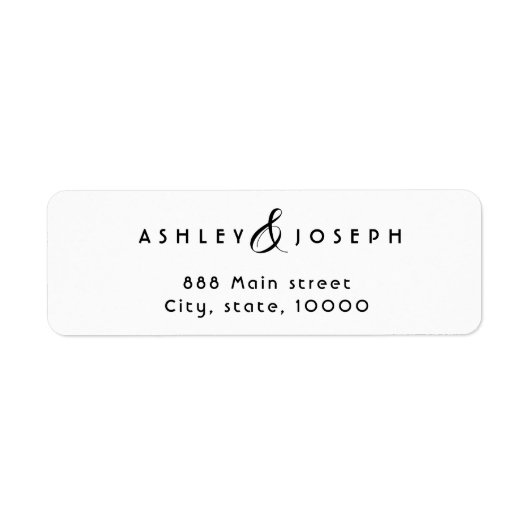 戻シンプルエレガントりアドレスのラベル ラベル (正面)