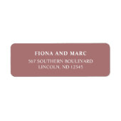 戻シンプルモダンミニマルりアドレスのラベル ラベル (正面)