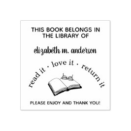 戻パーソナライズされたり読が好きな印紙 ラバースタンプ