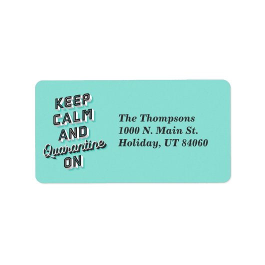 戻保りラベルに対して静粛および検疫 ラベル (正面)