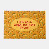 戻来るタコスのグルメがある場合おもしろい ドアマット (正面)