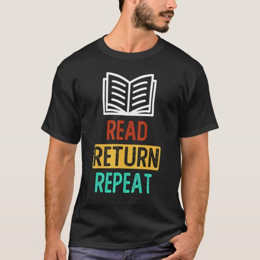 戻読り値Repea Librarian Library Worker Tシャツ (正面)