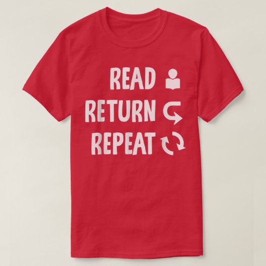 戻読り繰り返しライブラリWorker Book L Tシャツ (デザイン正面)
