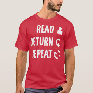 戻読り繰り返しライブラリWorker Book L Tシャツ