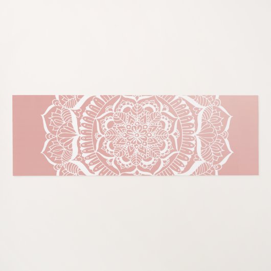 房エレガント宝バラ金ゴールド曼荼羅 ヨガマット (裏面(横))