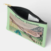 房付きタイトマウス淡い色の緑 アクセサリーポーチ (見開き)