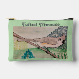 房付きタイトマウス淡い色の緑 アクセサリーポーチ