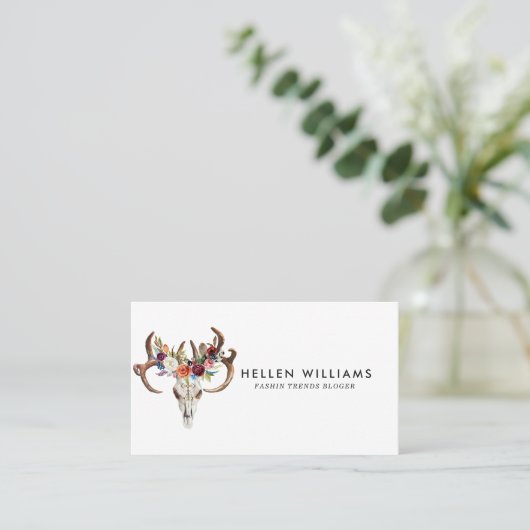 房保スカルと花 名刺 (スタンド正面)