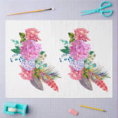 房保スカル花シリーズデザイン6 薄葉紙 (クラフト)