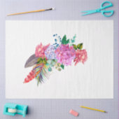 房保スカル花シリーズデザイン7 薄葉紙 (クラフト)