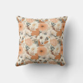 房保スタイルの花の模様の淡色 クッション (裏面)