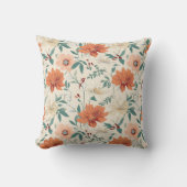 房保スタイルの花の模様の淡色 クッション (正面)