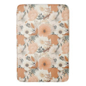 房保スタイルの花の模様の淡色 バスマット (正面縦)