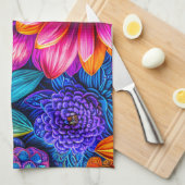 房保スタイル花柄 キッチンタオル (四つ折り)