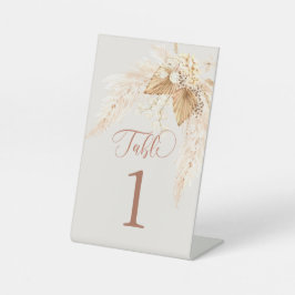 房保ドライフラワーとススキ台番号 台座サイン