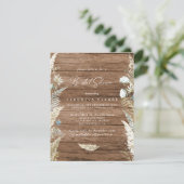 房保ドライフラワー&木質感ブライダルシャワー 招待状 (スタンド正面)