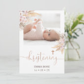 房保フローラバラ書道写真《キリスト教》洗礼式や命名式 招待状 (スタンド正面)