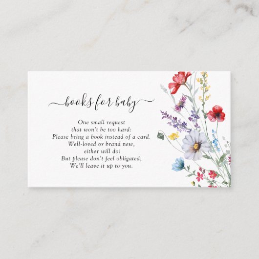 房保フローラワイルドフラワーブックベビー エンクロージャーカード (正面)