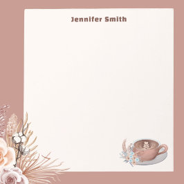 房保ラテ花付パーソナライズされたき ノートパッド