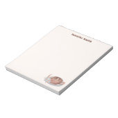 房保ラテ花付パーソナライズされたき ノートパッド (回転)