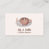 房保ラテ花付パーソナライズされたき 名刺 (正面)