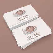 房保ラテ花付パーソナライズされたき 名刺