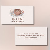 房保ラテ花付パーソナライズされたき 名刺