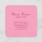 房保レトロ花文様 スクエア名刺 (裏面)