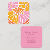 房保レトロ花文様 スクエア名刺 (正面/裏面)