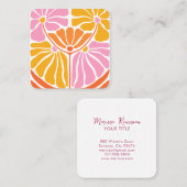 房保レトロ花文様 スクエア名刺 (正面/裏面)