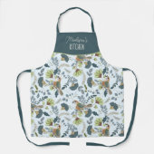 房保レトロ花鳥図名 エプロン (正面)