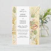 房保乾燥した花の水結婚色 招待状 (スタンド正面)