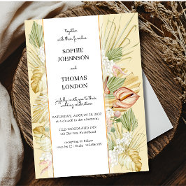 房保乾燥した花の水結婚色 招待状