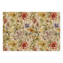 房保夏野草フローラ包装紙シート