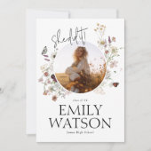 房保山花写真卒業パーティー 招待状 (正面)