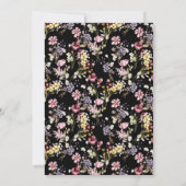 房保山花紋黒番卒業パーティー 招待状 (裏面)