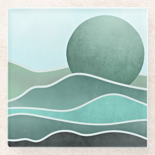 房保山 ガラスコースター (正面)