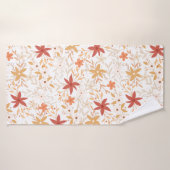 房保抽象芸術花は金ゴールドさび骨を収穫する バスタオル (バスタオル)