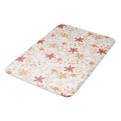 房保抽象芸術花は金ゴールドさび骨を収穫する バスマット (アングル)