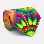 房保抽象芸術花 ネクタイ (ロール)