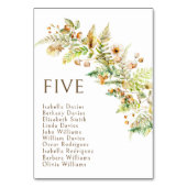 房保秋の森の枝結婚のテーブル番号 テーブルナンバー (正面)