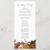 房保秋フローラ結婚の儀式 プログラム (裏面)