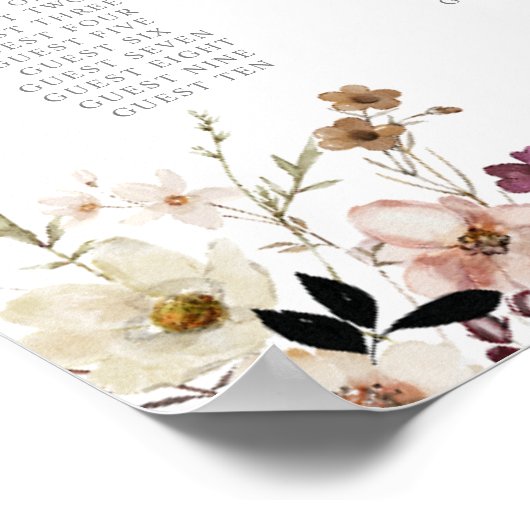 房保秋野結婚花の座席計画 ポスター (角)