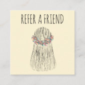 房保美容師フラワークラウン結婚のヘアスタイル 予約カード (正面)