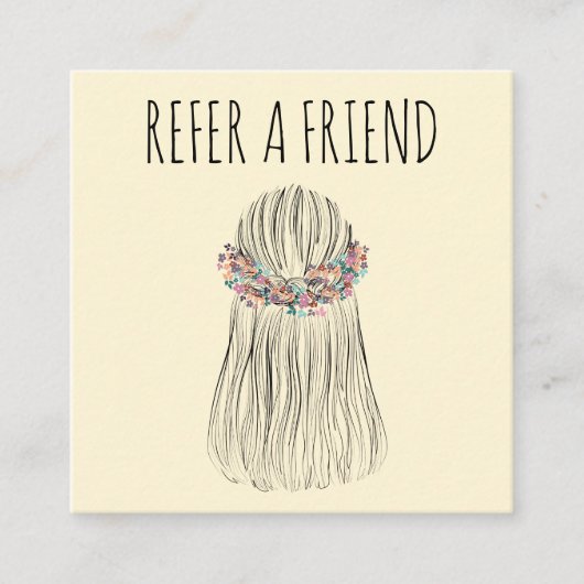 房保美容師フラワークラウン結婚のヘアスタイル 予約カード (正面)