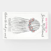 房保美容師フラワークラウン結婚のヘアスタイル 横断幕 (横)