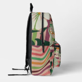 房保自然愛好家の花柄 プリントバックパック (左)