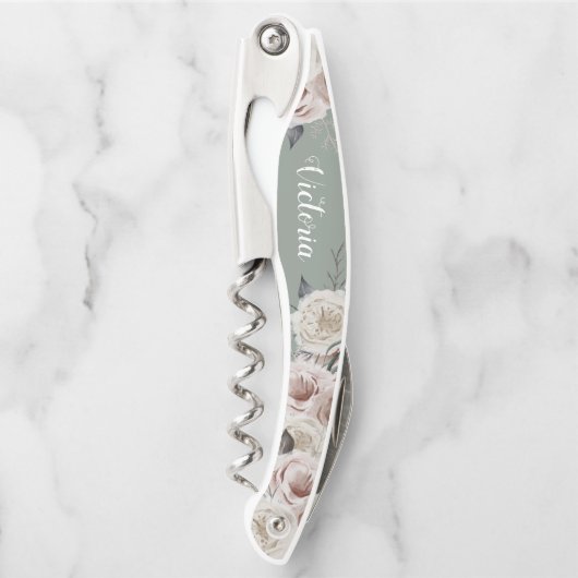 房保花模様書道花嫁付き女御愛称 ソムリエナイフ (正面)