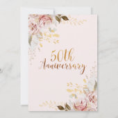 房保赤面金ゴールドフローラ50周年記念 招待状 (裏面)