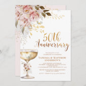 房保赤面金ゴールドフローラ50周年記念 招待状 (正面/裏面)